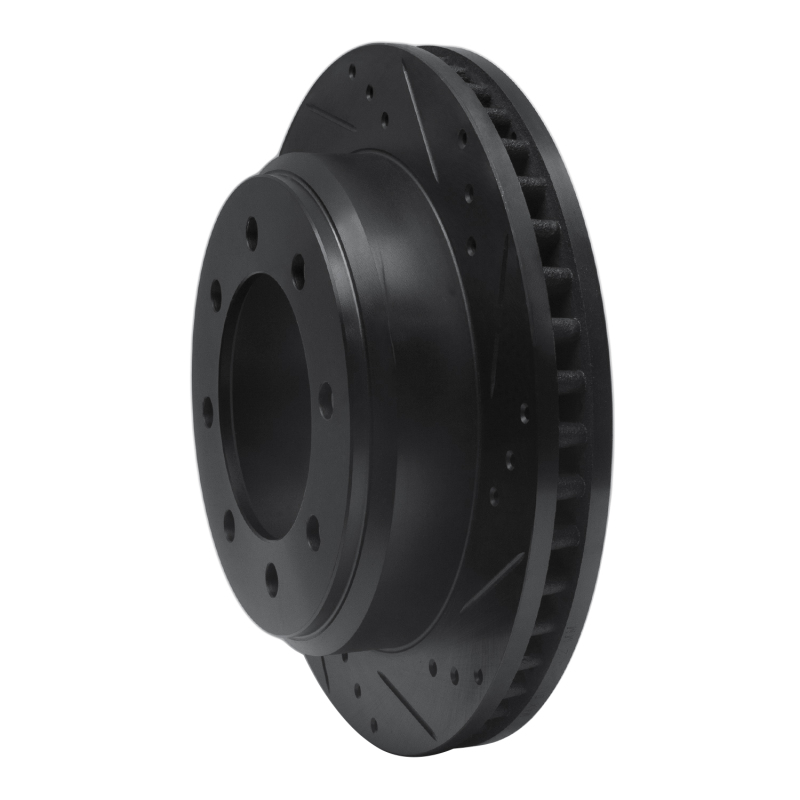 Ford E-150 Brake Rotor (1) - Rear Right - R1 Concepts - Drilled & Slotted - Black - `08-`25